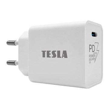 TESLA Electronics - Adaptateur de chargeur rapide Power Delivery 20 W blanc