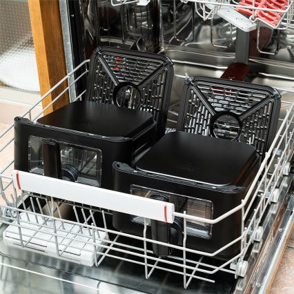 TESLA Electronics AirCook - Friteuse à air chaud numérique multifonctionnelle 11 l 2800 W/230 V noire