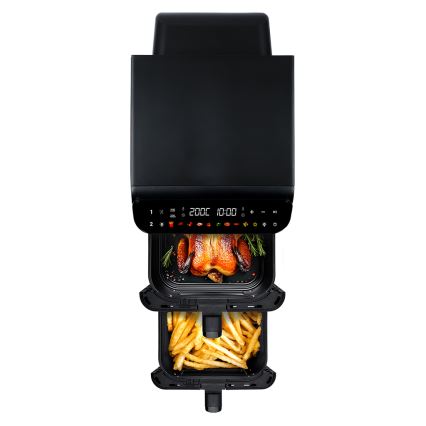 TESLA Electronics AirCook - Friteuse à air chaud numérique multifonctionnelle 11 l 2800 W/230 V noire