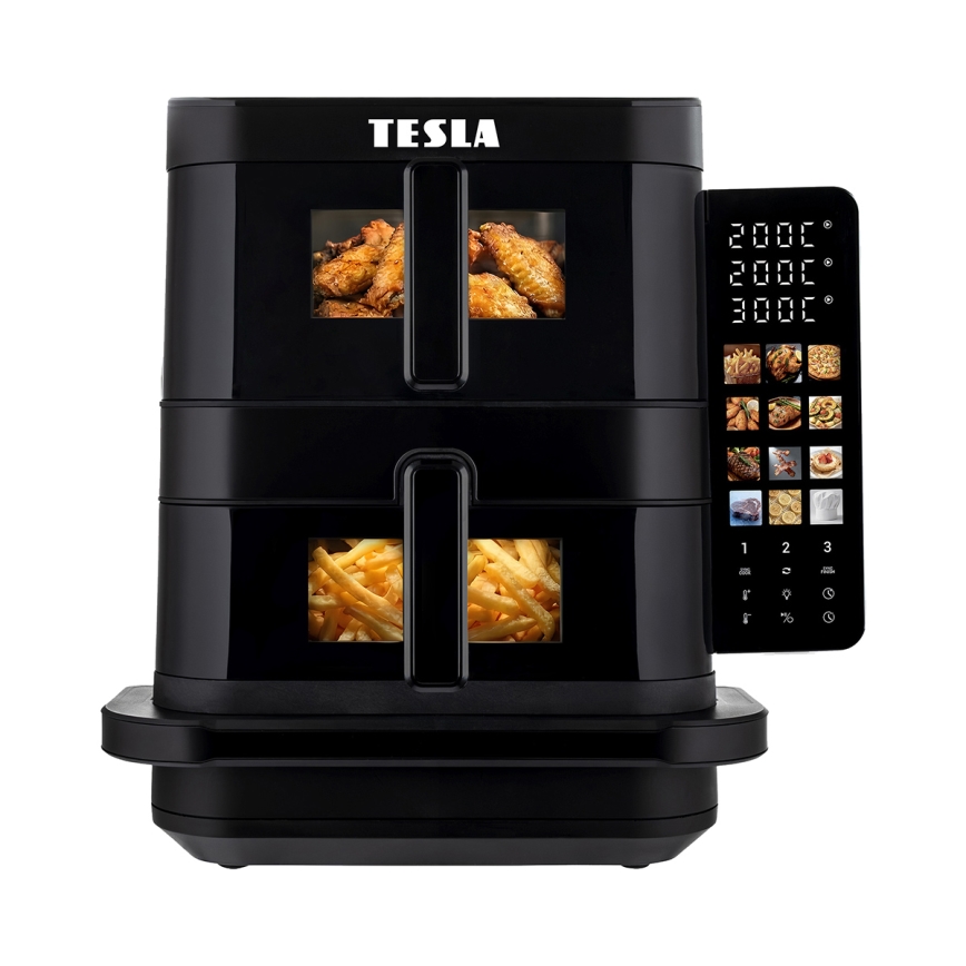 TESLA Electronics AirCook - 3-zone heteluchtfriteuse 14,5 l 2800 W/230 V zwart