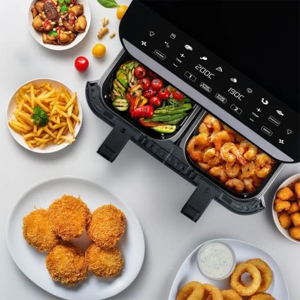 TESLA Electronics AirCook - Multifunctionele dubbele digitale heteluchtfriteuse 9 l 2400W/230V