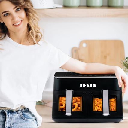 TESLA Electronics AirCook - Multifunctionele dubbele digitale heteluchtfriteuse 9 l 2400W/230V