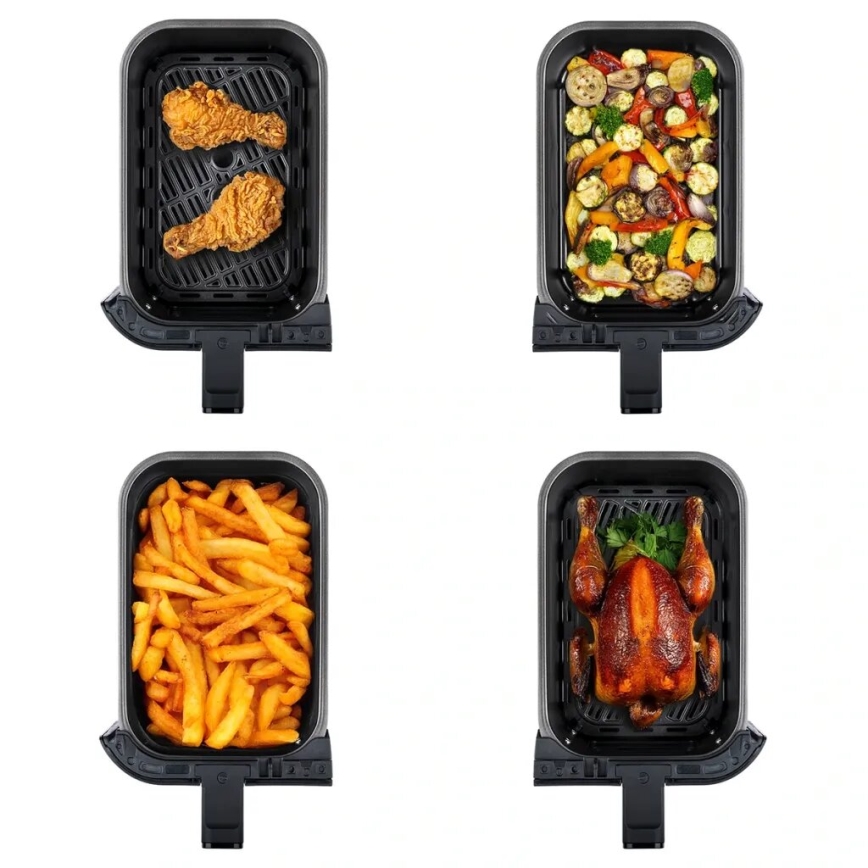 TESLA Electronics AirCook - Multifunctionele dubbele digitale heteluchtfriteuse 9 l 2400W/230V