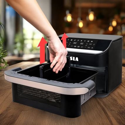 TESLA Electronics AirCook - Multifunctionele dubbele digitale heteluchtfriteuse 10 l 2400W/230V