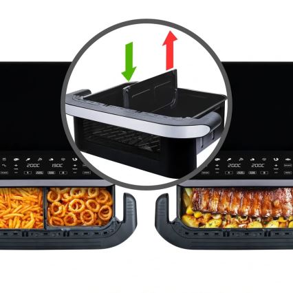 TESLA Electronics AirCook - Multifunctionele dubbele digitale heteluchtfriteuse 10 l 2400W/230V