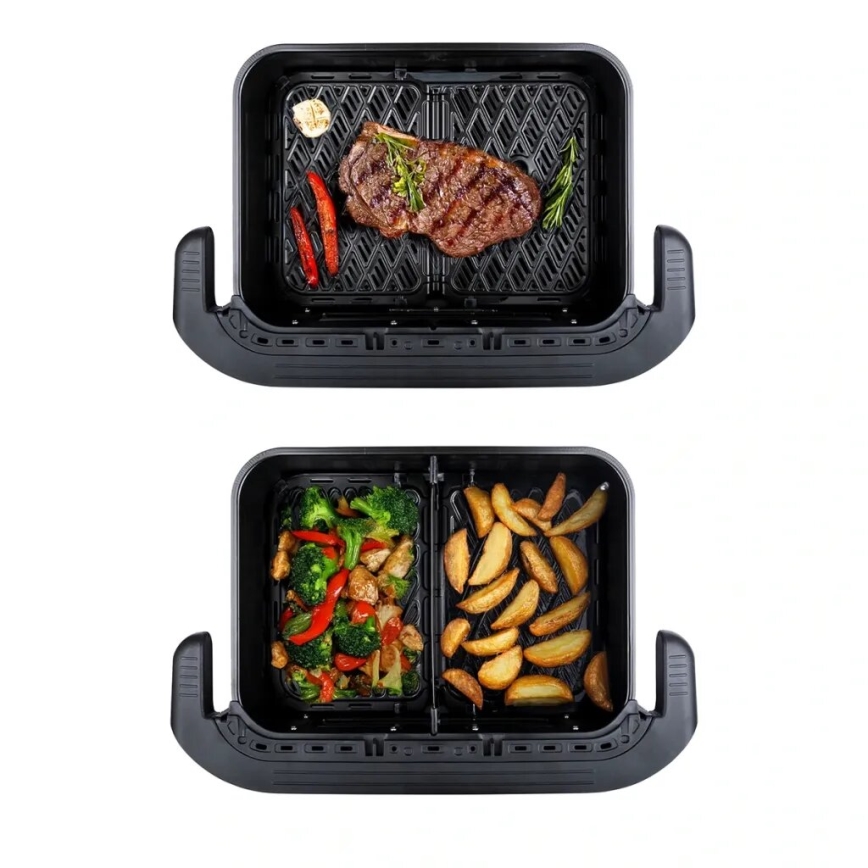 TESLA Electronics AirCook - Multifunctionele dubbele digitale heteluchtfriteuse 10 l 2400W/230V
