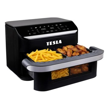 TESLA Electronics AirCook - Multifunctionele dubbele digitale heteluchtfriteuse 10 l 2400W/230V