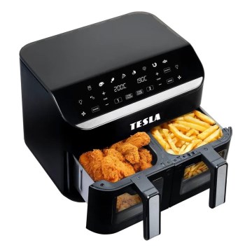 TESLA Electronics AirCook - Multifunctionele dubbele digitale heteluchtfriteuse 9 l 2400W/230V