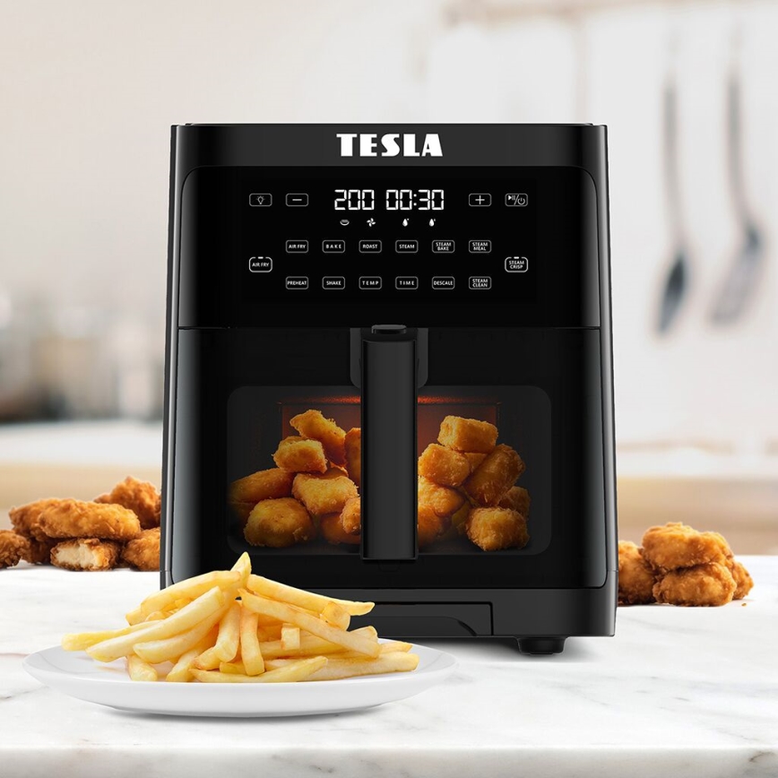 TESLA Electronics AirCook - Multifunctionele stoom- en air fryer 5 l 1500W/230V