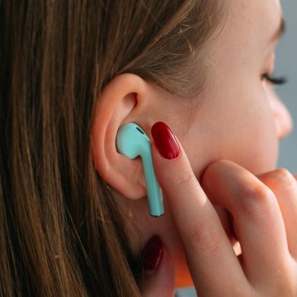 TESLA Electronics - Draadloze hoofdtelefoons IPX4 turquoise