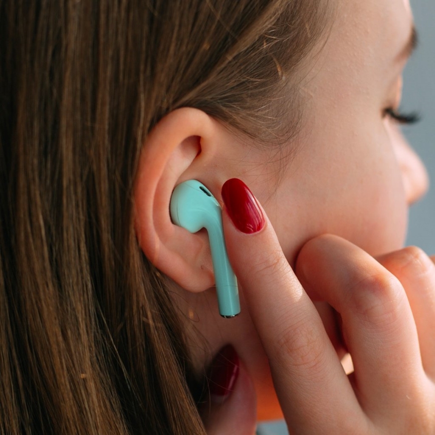 TESLA Electronics - Draadloze hoofdtelefoons IPX4 turquoise