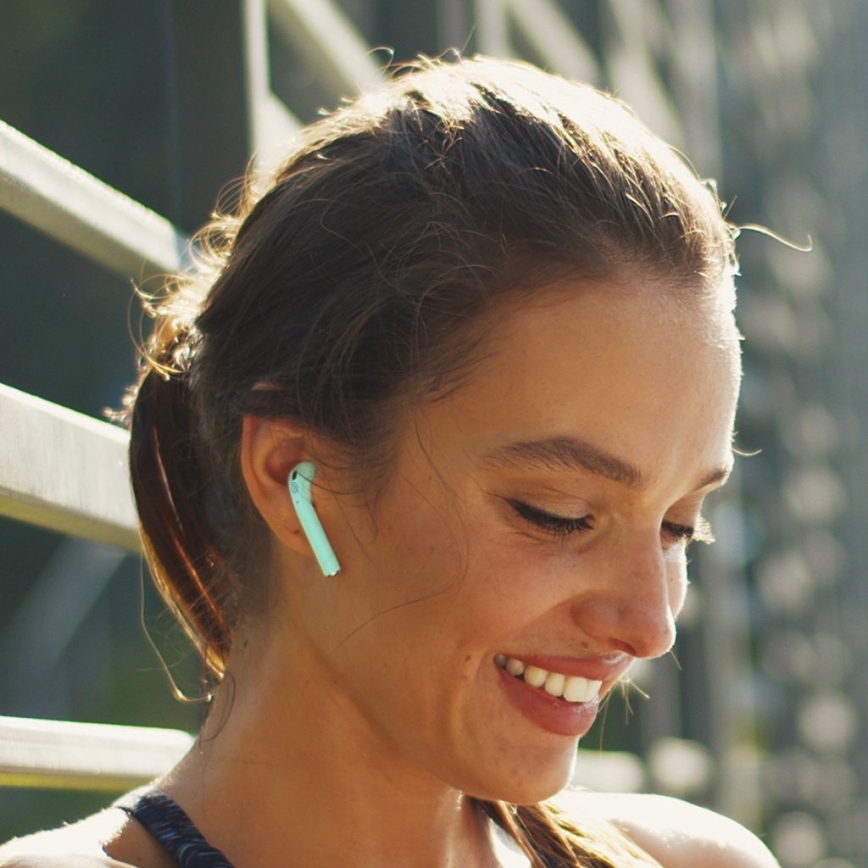TESLA Electronics - Draadloze hoofdtelefoons IPX4 turquoise