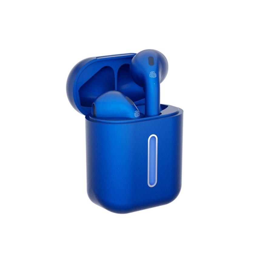 TESLA Electronics - Écouteurs sans fil 300 mAh + 2x 25 mAh IPX4 bleu