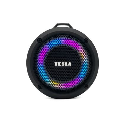 TESLA Electronics - Enceinte sans fil LED RGB 5W/1200 mAh/3,7V IPX7 gris