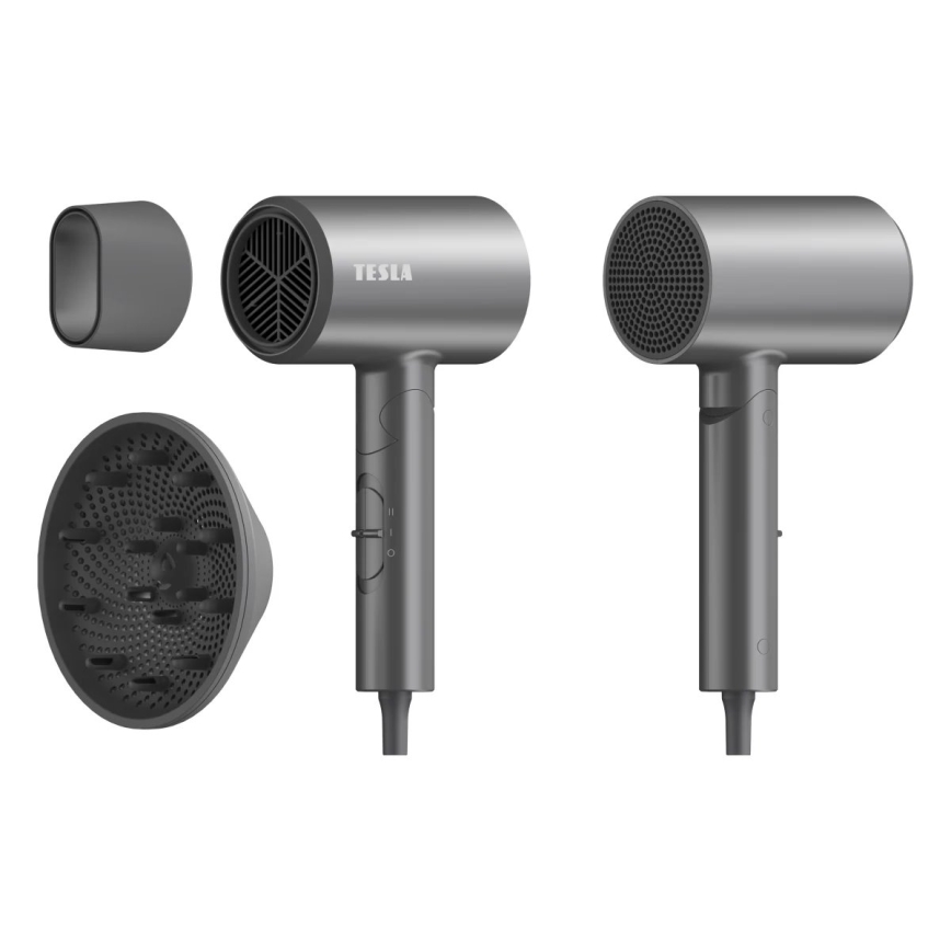TESLA Electronics MyCare - Sèche-cheveux pliable 1800 W/230 V gris