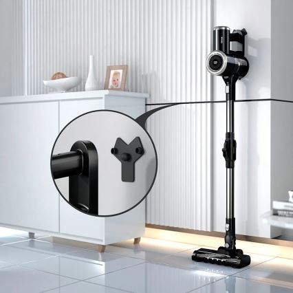 TESLA Electronics PureStar - Flexibele draadloze steelstofzuiger 2-in-1 150W/2200 mAh zwart