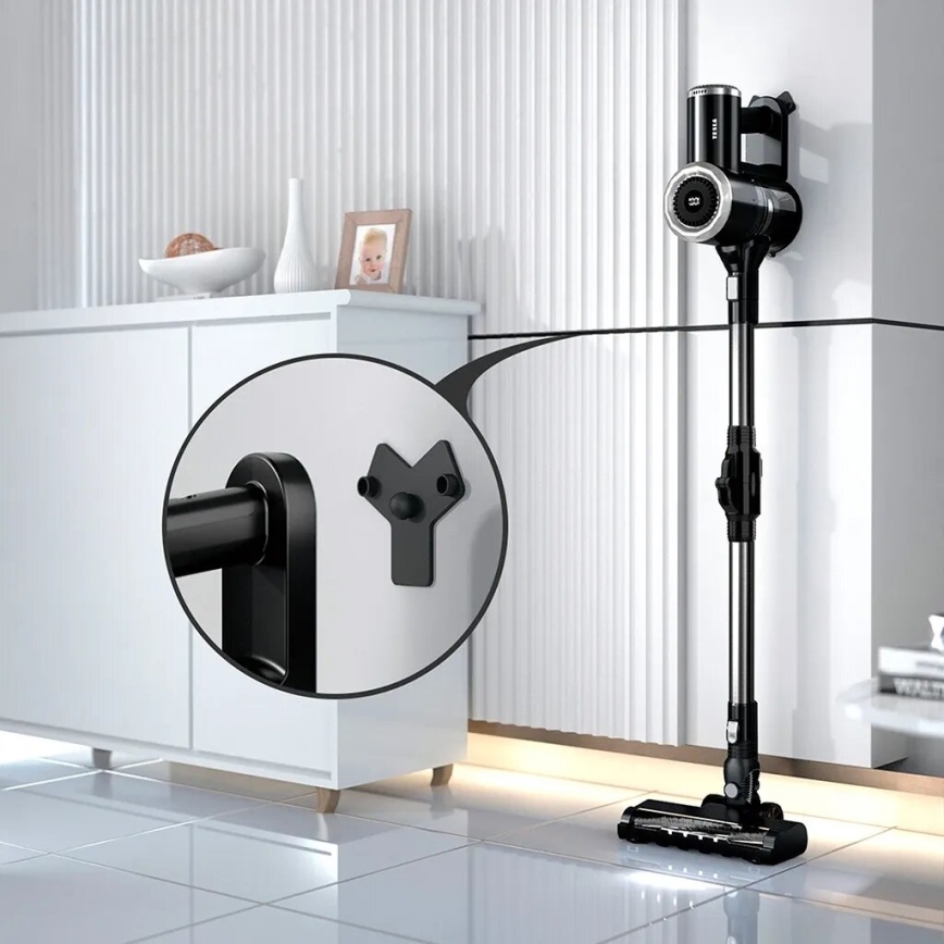 TESLA Electronics PureStar - Flexibele draadloze steelstofzuiger 2-in-1 150W/2200 mAh zwart