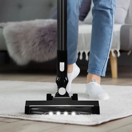 TESLA Electronics PureStar - Flexibele snoerloze steelstofzuiger 2in1 150W/2200 mAh zwart