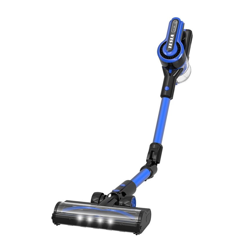 TESLA Electronics PureStar - Flexibele snoerloze steelstofzuiger 3in1 300W/2200 mAh zwart/blauw