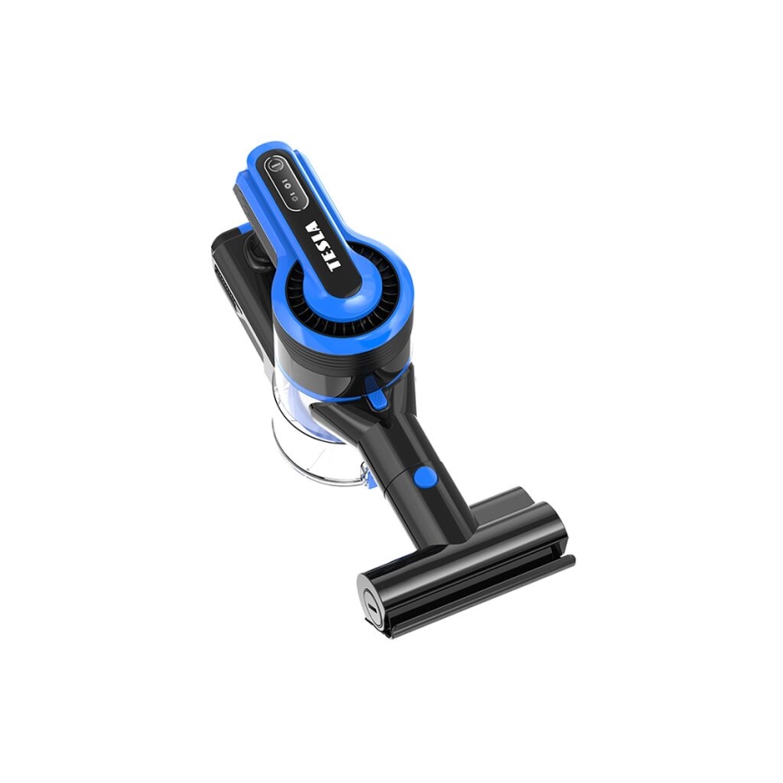 TESLA Electronics PureStar - Flexibele snoerloze steelstofzuiger 3in1 300W/2200 mAh zwart/blauw