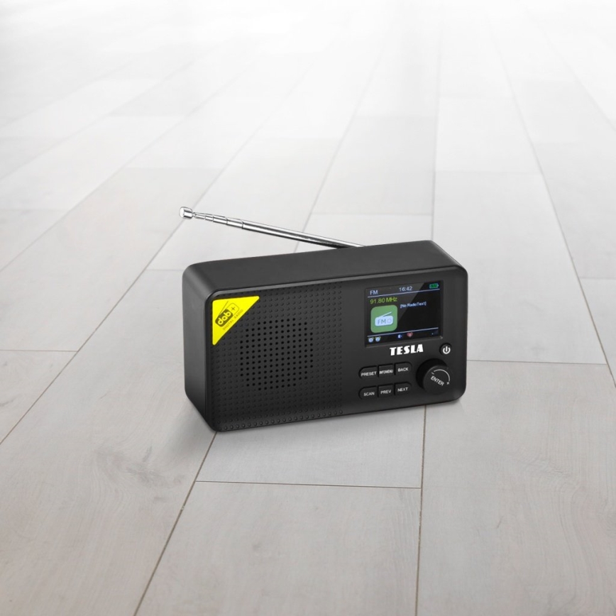 TESLA Electronics - Radio DAB+ FM 5W/4000 mAh zwart