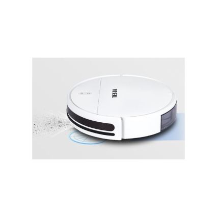 TESLA Electronics RoboStar - Aspirateur robot connecté 2en1 2500 mAh Wi-Fi Tuya blanc + télécommande