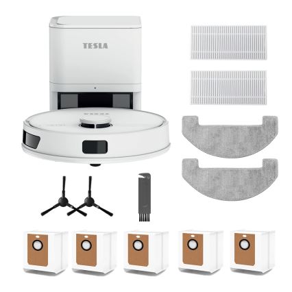 TESLA Electronics RoboStar - Aspirateur robot intelligent 3-en-1 3200 mAh Wi‑Fi blanc