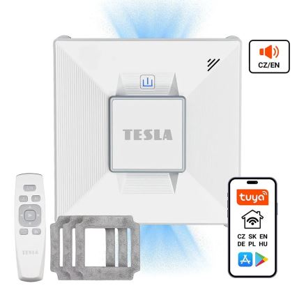TESLA Electronics RoboStar - Slimme raamreiniger met waterverneveling 72W/230V/650 mAh Wi-Fi + afstandsbediening