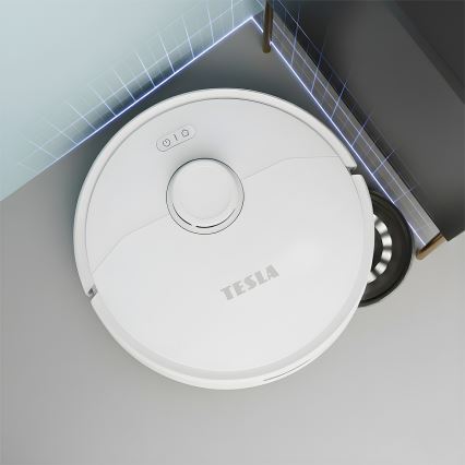 TESLA Electronics RoboStar - Robot aspirateur intelligent 3-en-1 5200 mAh Wi-Fi blanc