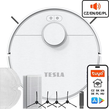 TESLA Electronics RoboStar - Slimme robotstofzuiger 2-in-1 2550 mAh Wi-Fi wit