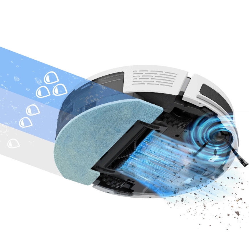 TESLA Electronics RoboStar - Slimme robotstofzuiger 2-in-1 3200 mAh Wi-Fi wit