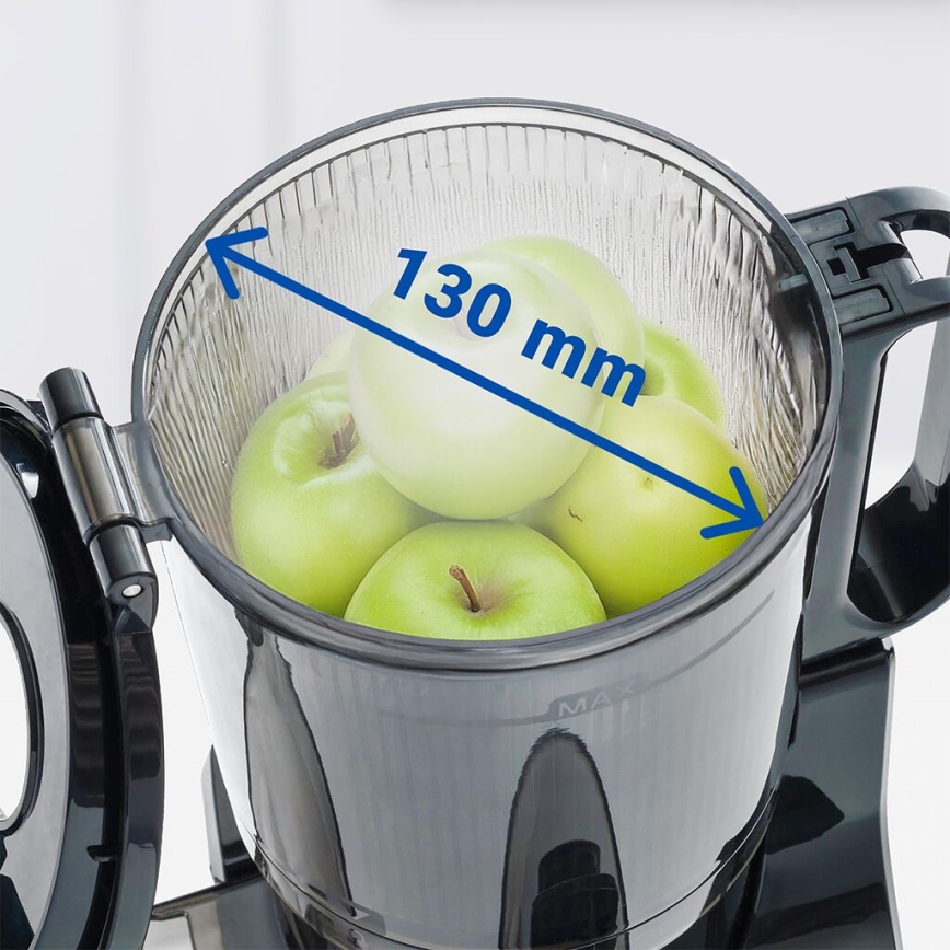 TESLA Electronics SlowJuicer Deluxe - Sapcentrifuge met lage snelheid 250W/230V roestvrij/zwart