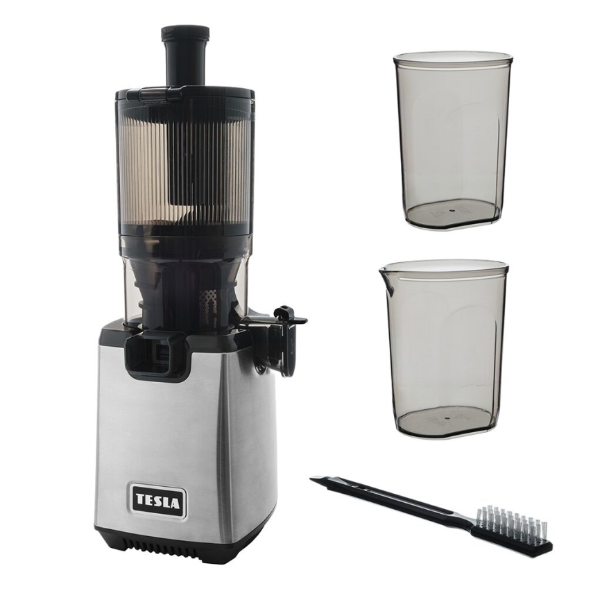 TESLA Electronics SlowJuicer Deluxe - Sapcentrifuge met lage snelheid 250W/230V roestvrij/zwart