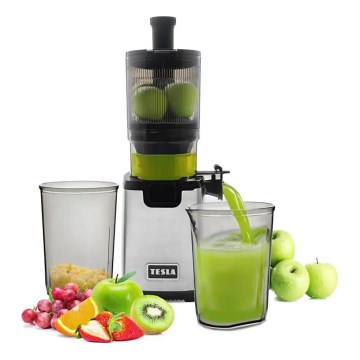 TESLA Electronics SlowJuicer Deluxe - Sapcentrifuge met lage snelheid 250W/230V roestvrij/zwart