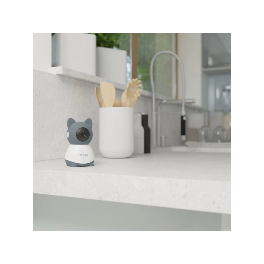 TESLA Smart - Babyphone connecté et rechargeable Wi-Fi