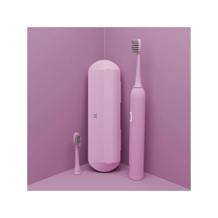 TESLA Smart - Brosse à dents sonique connectée TS200 DELUXE rose