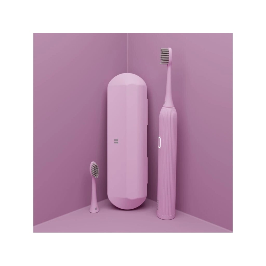 TESLA Smart - Brosse à dents sonique connectée TS200 DELUXE rose