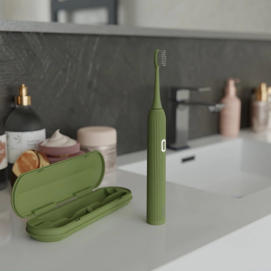TESLA Smart - Brosse à dents sonique connectée TS200 DELUXE vert