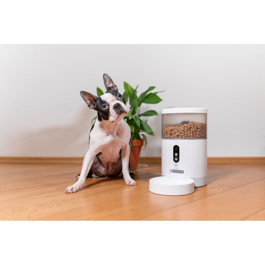 TESLA Smart - Distributeur automatique connecté avec caméra pour animaux de compagnie 4 l 5V/3xLR20 Wi-Fi