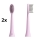 TESLA Smart - LOT 2x Tête de rechange pour brosse à dents sonic TS200 rose