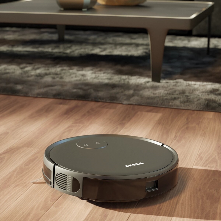 TESLA Smart - Slimme robotstofzuiger 2-in-1 2000 mAh Wi-Fi zwart + afstandsbediening