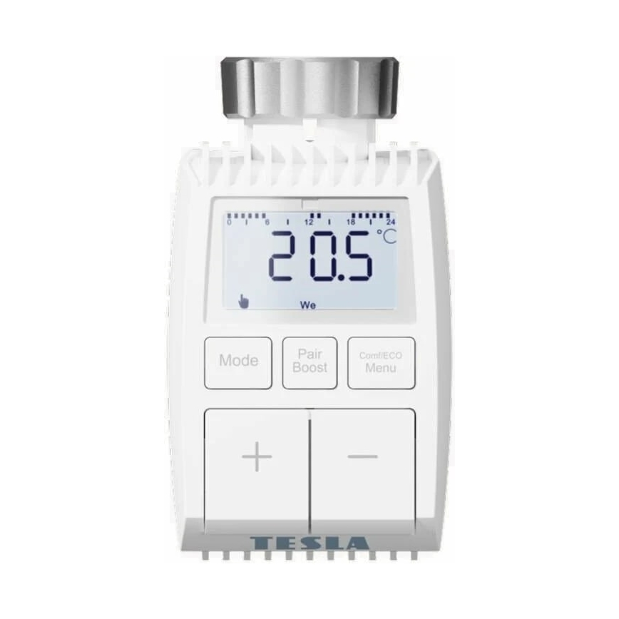 TESLA Smart - SET 3x Slimme draadloze thermostaatkop + slim poort Hub Zigbee Wi-Fi