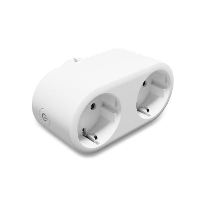 TESLA Smart - Slim Dubbel Stopcontact 3690W/230V/16A Wi-Fi Tuya