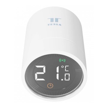 TESLA Smart - Tête thermostatique sans fil connectée avec écran LCD 2xAA