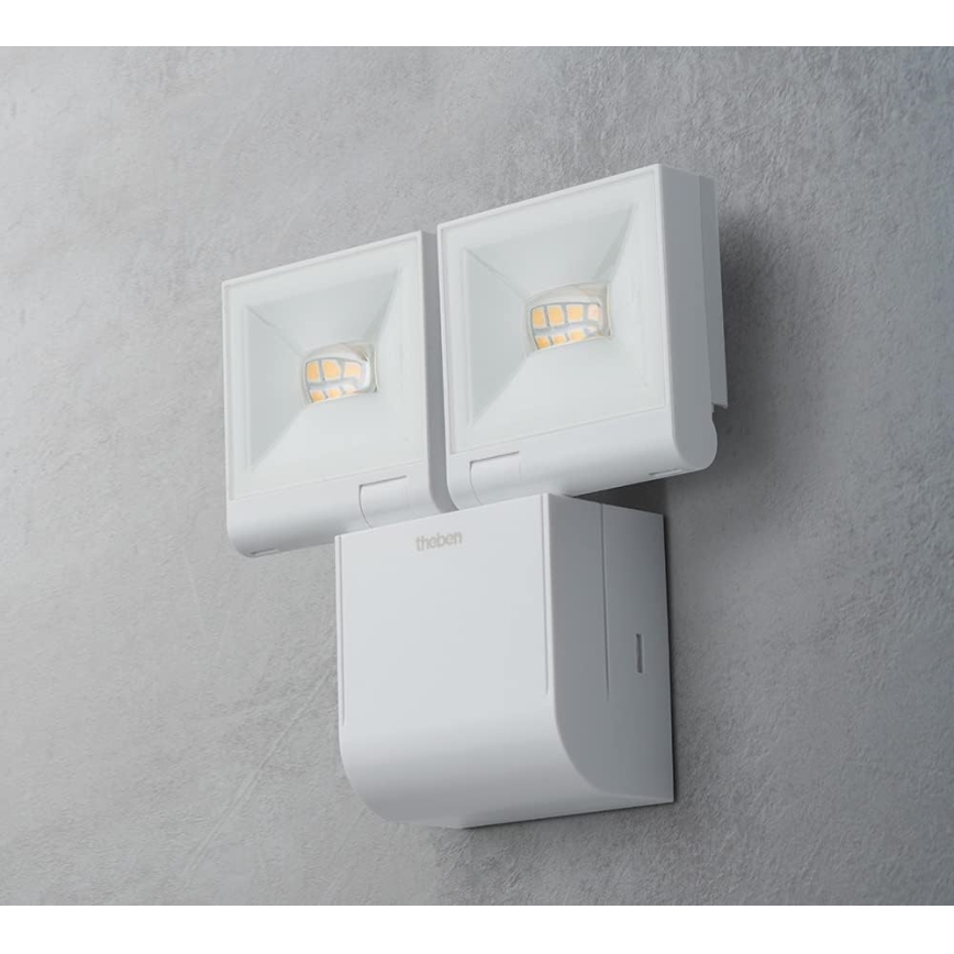 theben - LED muurstraler 2xLED/10W/230V wit IP55