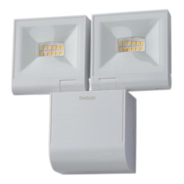 theben - Projecteur mural LED 2xLED/10W/230V blanc IP55