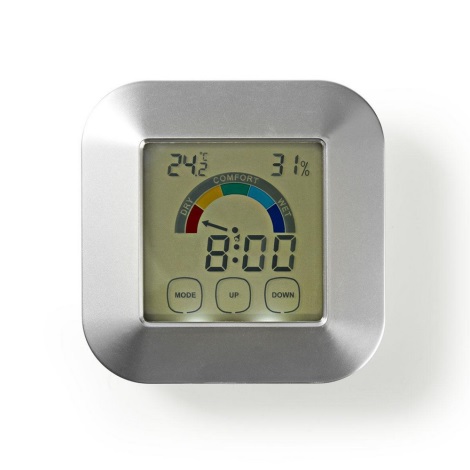 Thermometer met Vochtigheidsmeter en Timer 2xAAA