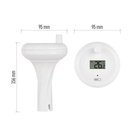 Thermomètre flottant sans fil pour piscine 2xAA