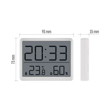 Thermomètre sans fil avec hygromètre 1xCR2032 blanc