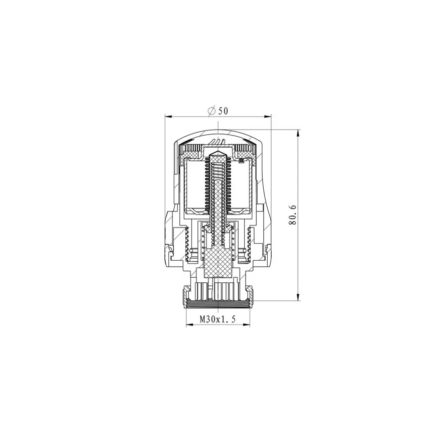 Thermostaat kop M30x1,5
